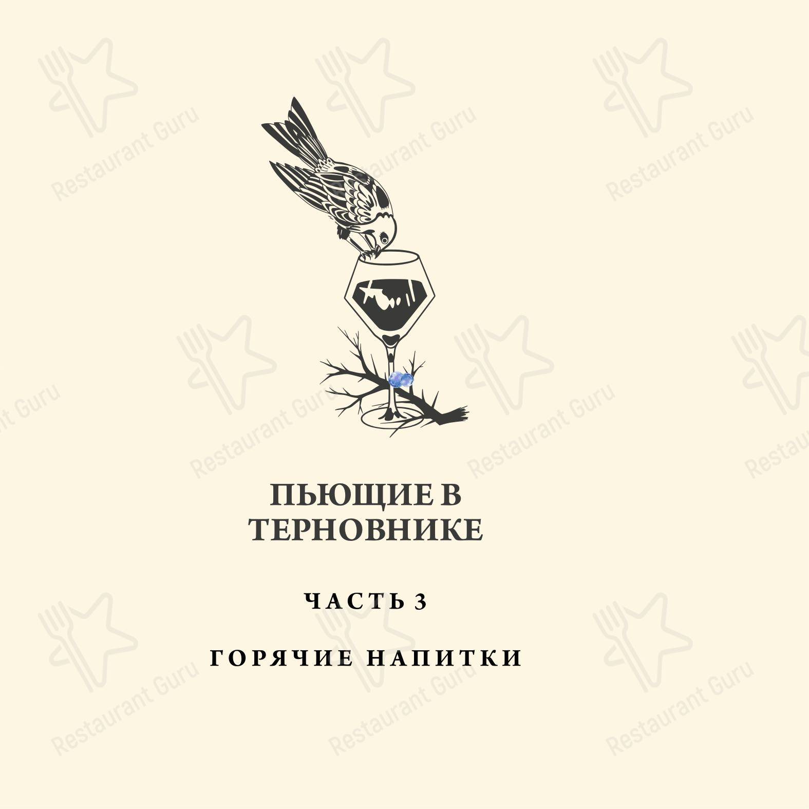 Меню ресторана Тёрн