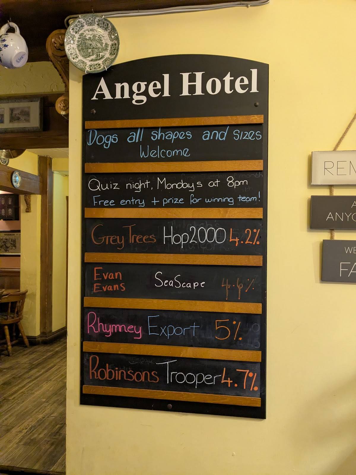 The Angel Inn меню