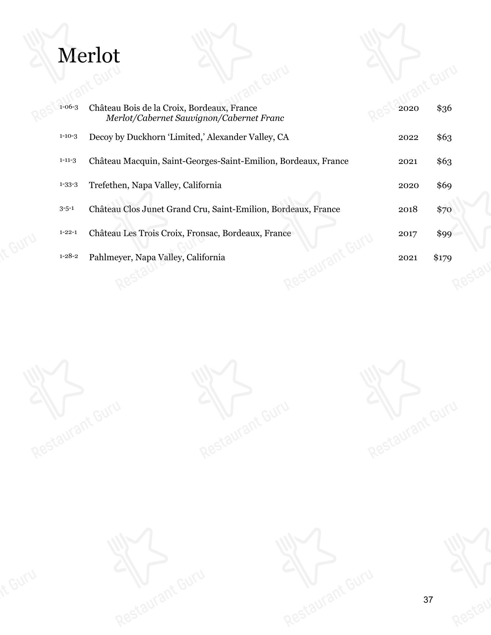 Lunch Menu стейк хауса The Boulder Cork в Боулдере