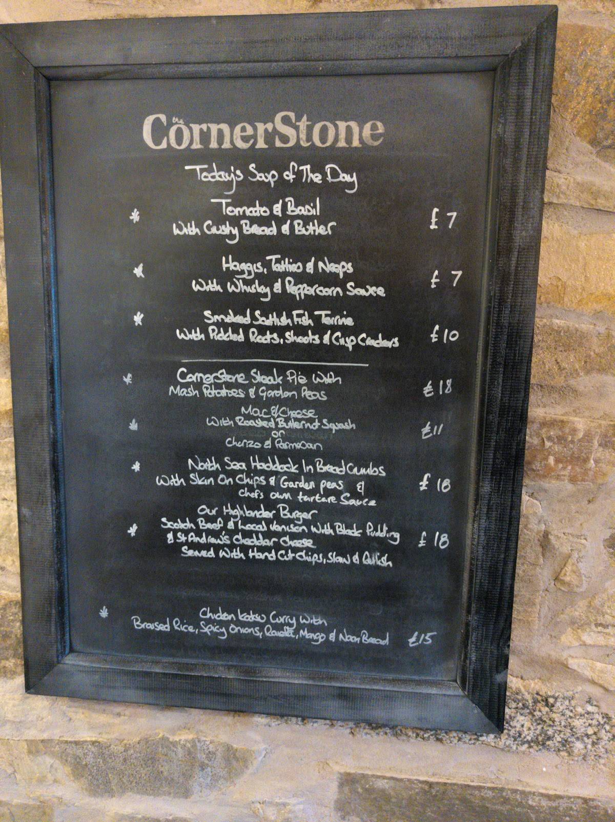 The CornerStone меню