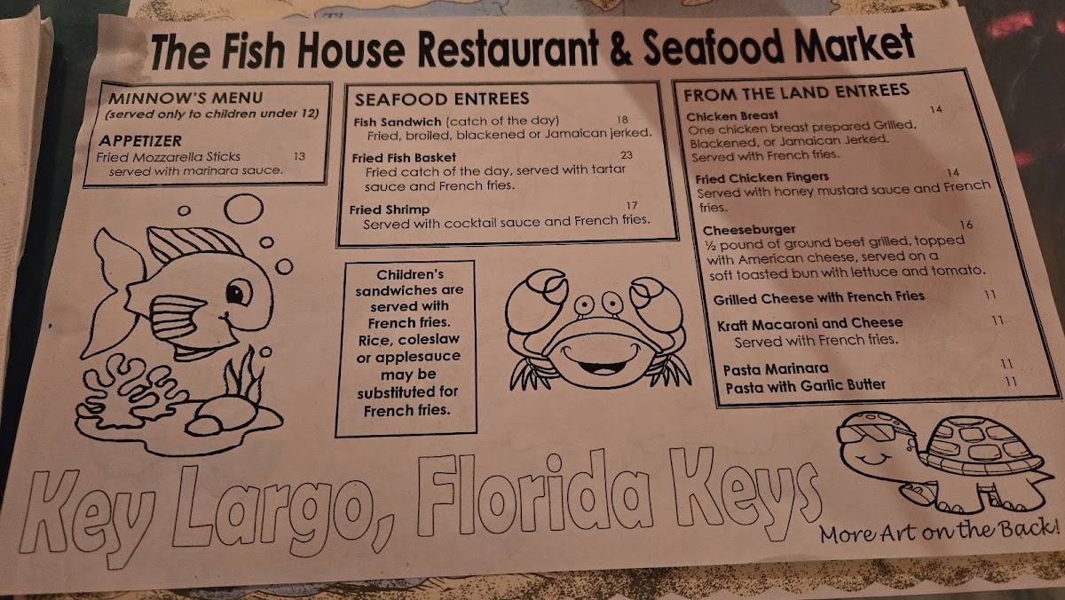 The Fish House меню
