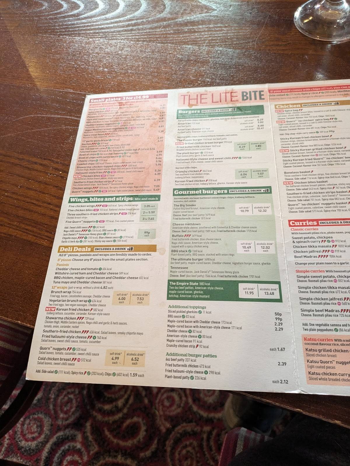 The Hatters Inn - JD Wetherspoon меню