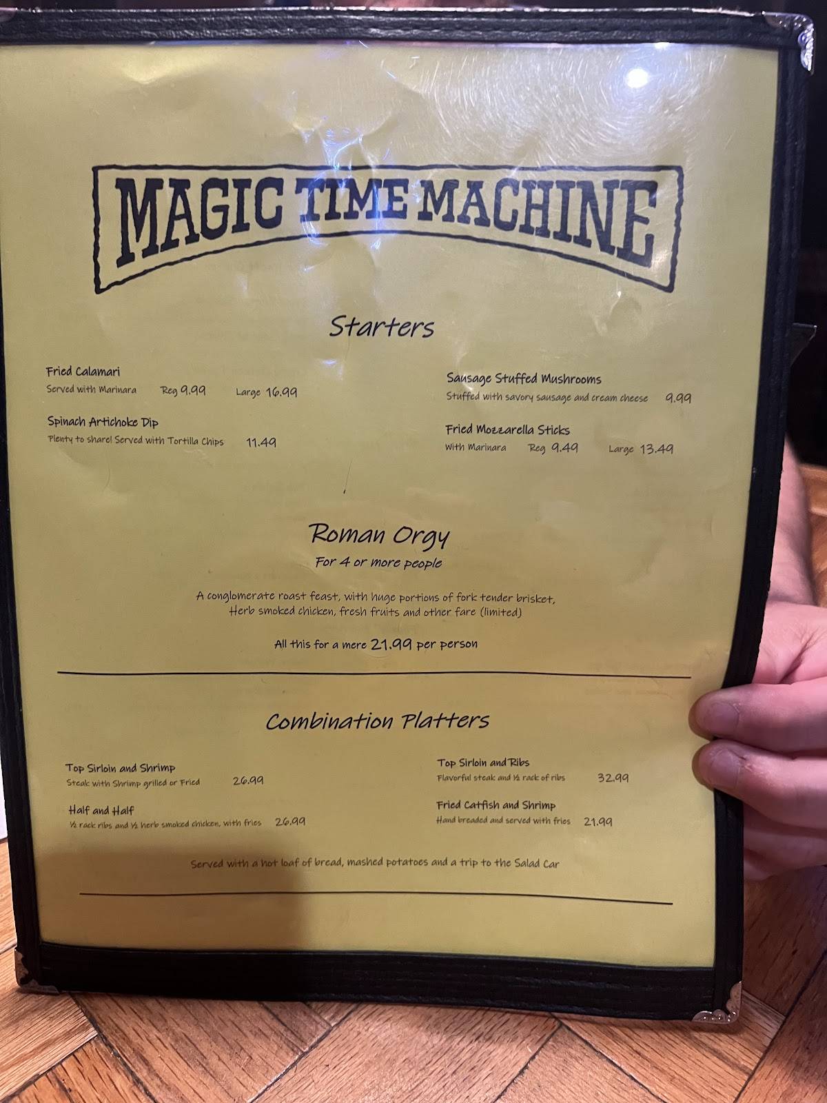 The Magic Time Machine меню