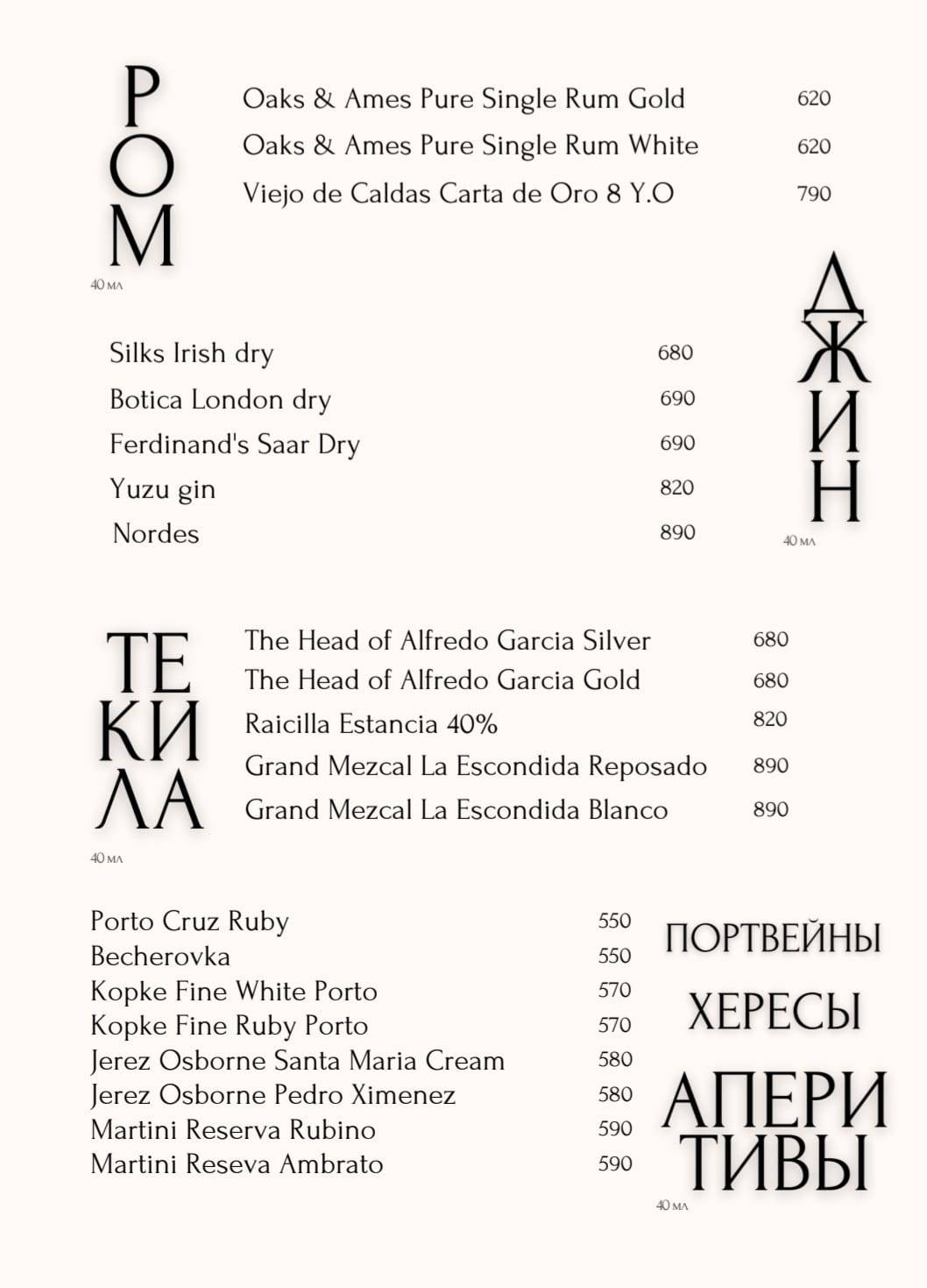 Твилл меню