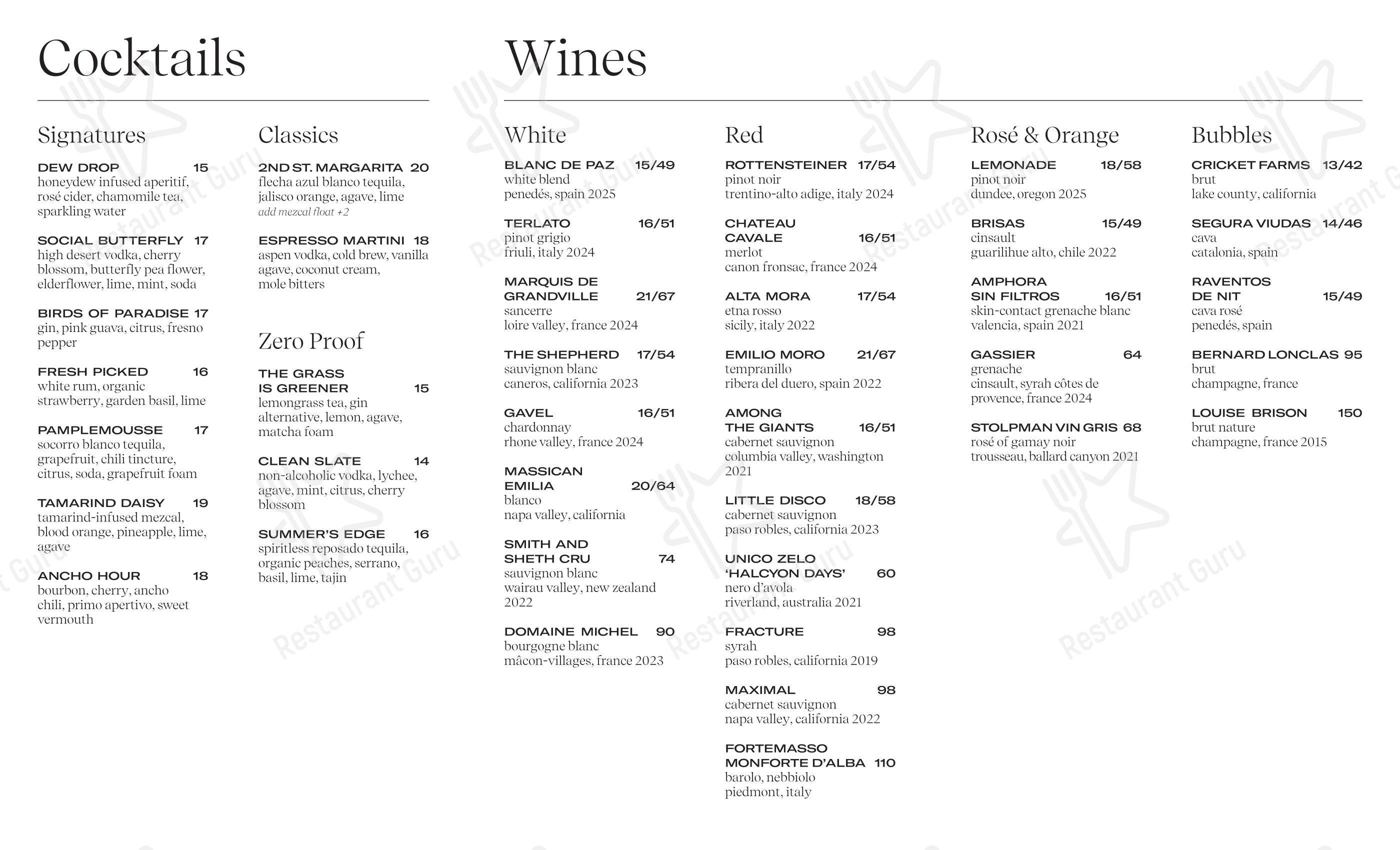 The Well - 2nd St в Остине - Takeaway Menu