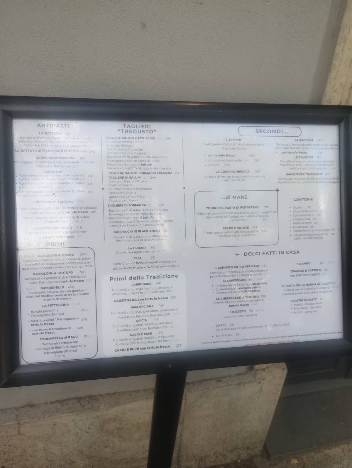 TheGusto Cucina con Enoteca меню