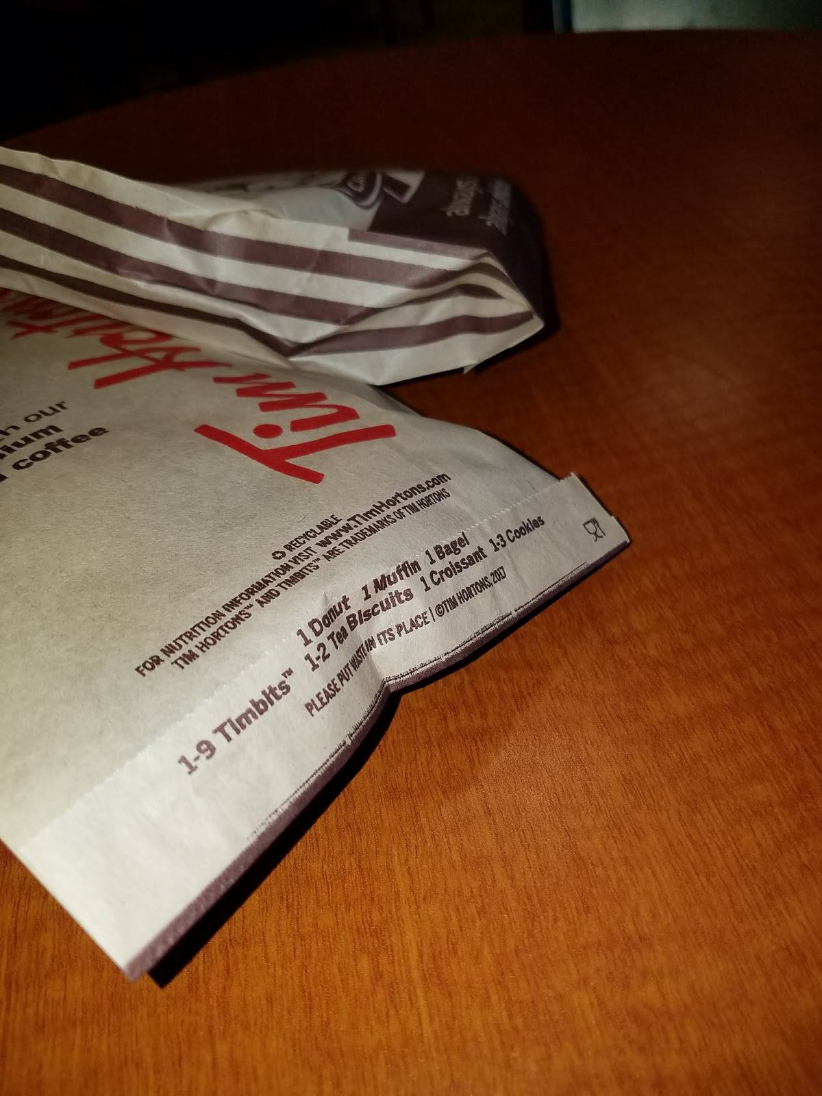 Tim Hortons меню