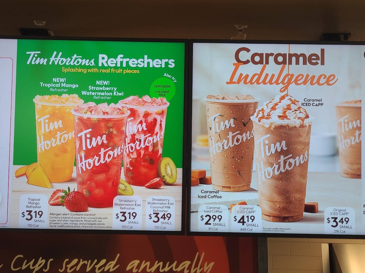 Tim Hortons меню
