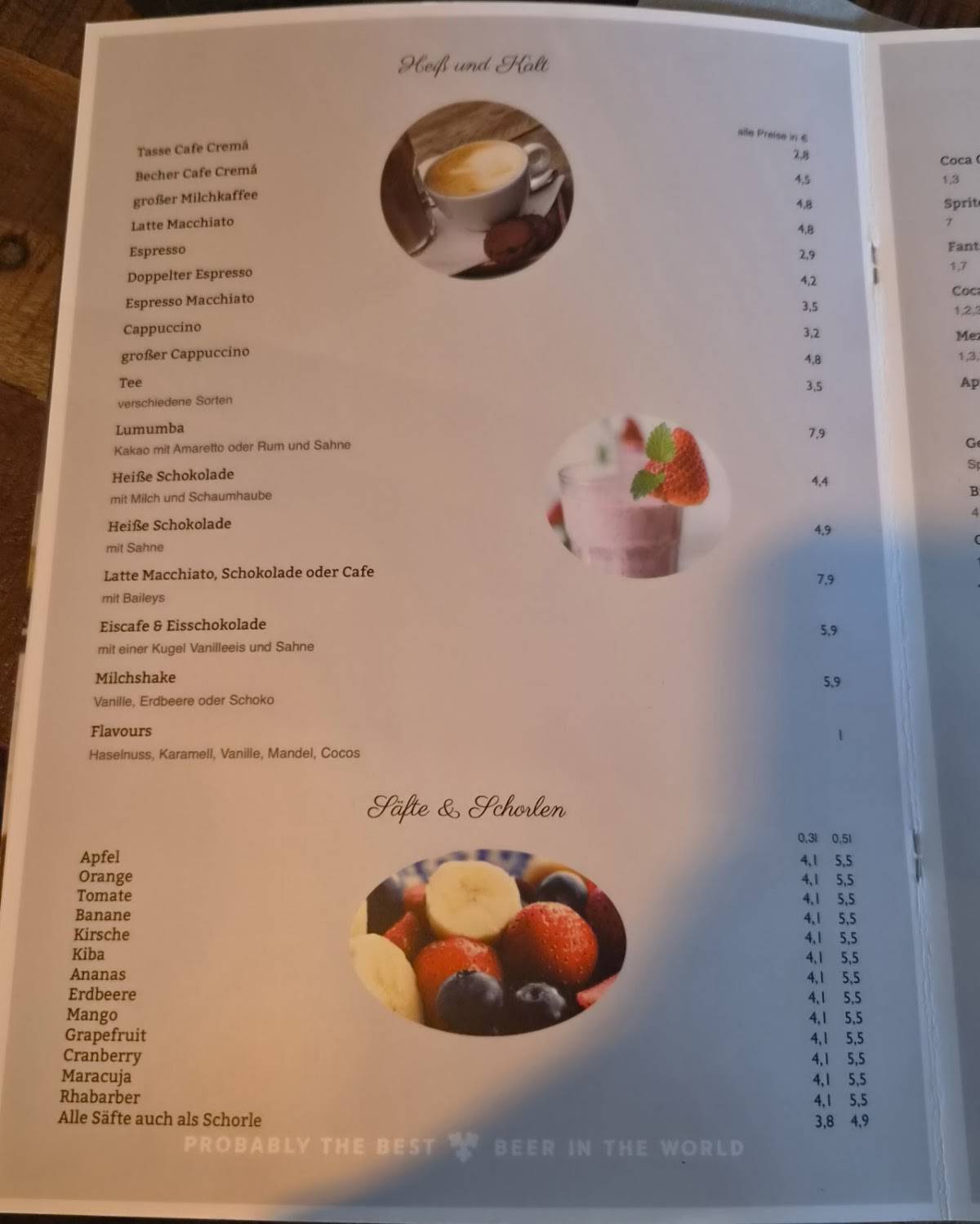 Time Out Sportsbar • Restaurant • Cocktails меню