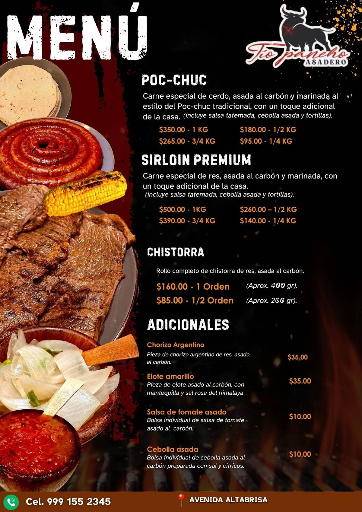 Tío Pancho Asadero меню