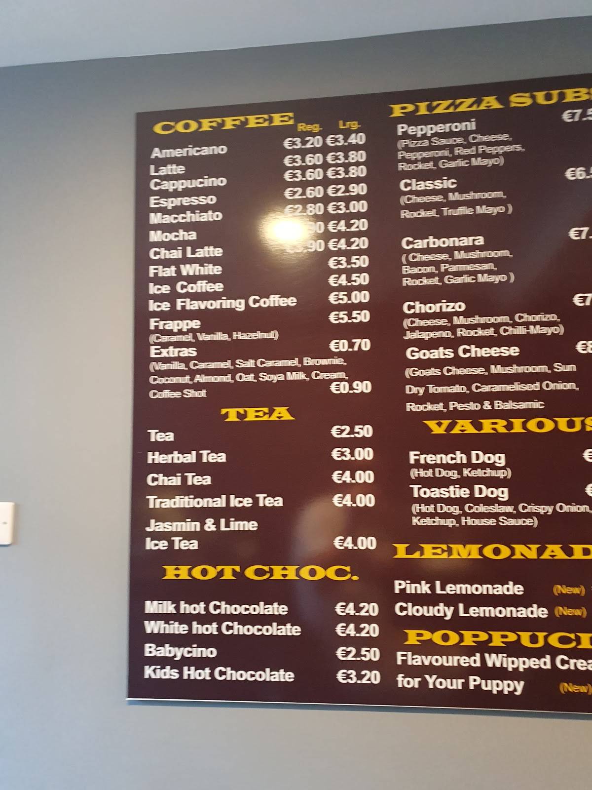Toastie Cafe меню