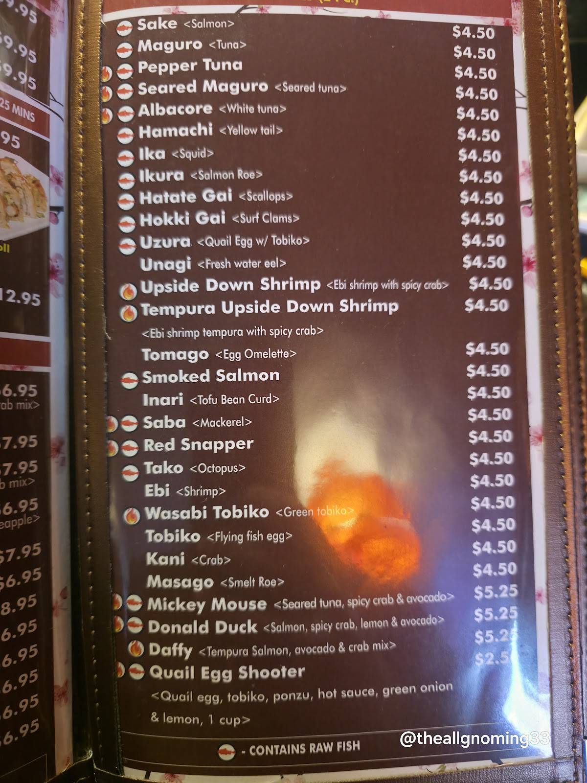 Tokyo Sushi меню