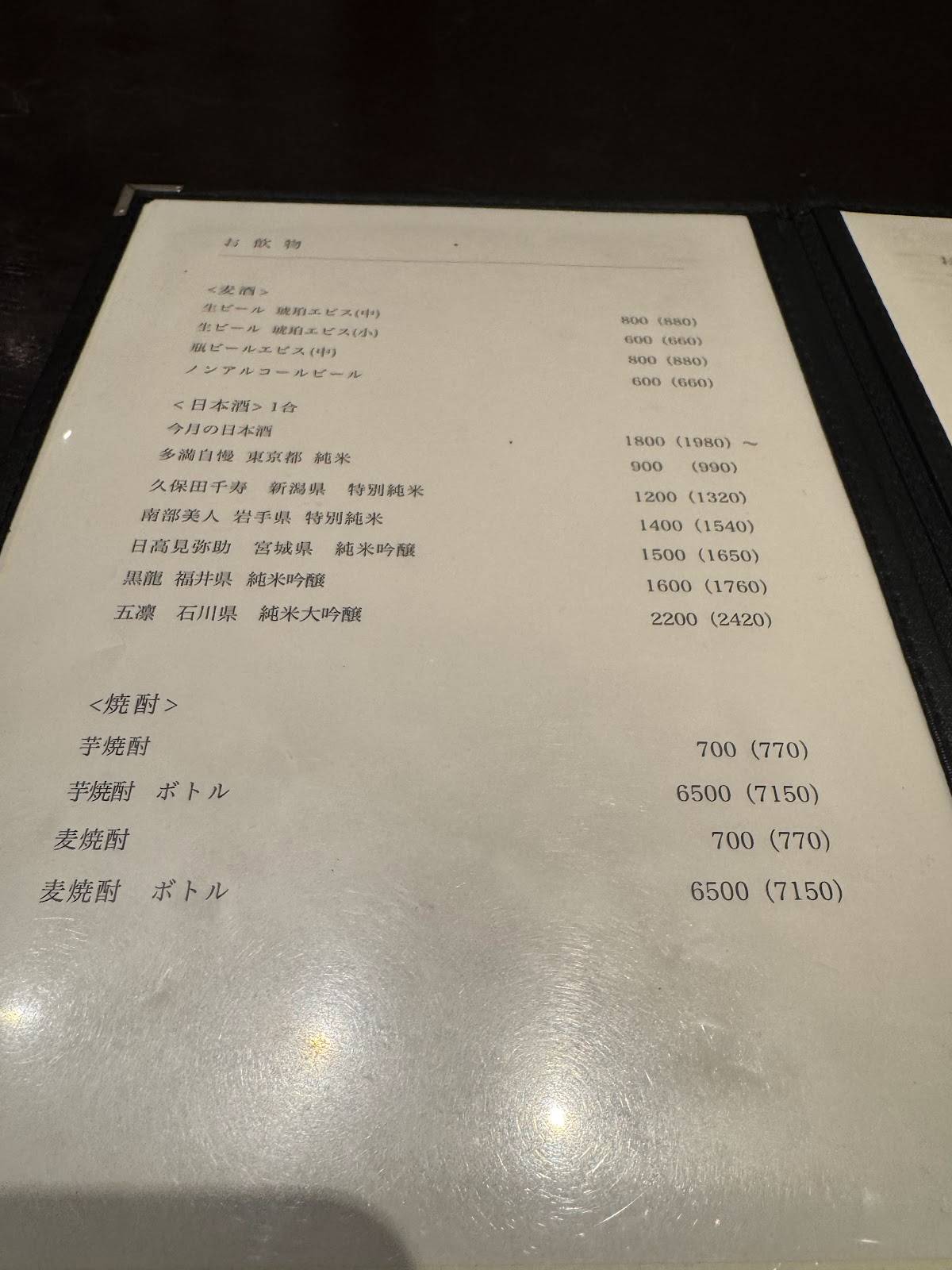 Watabe меню