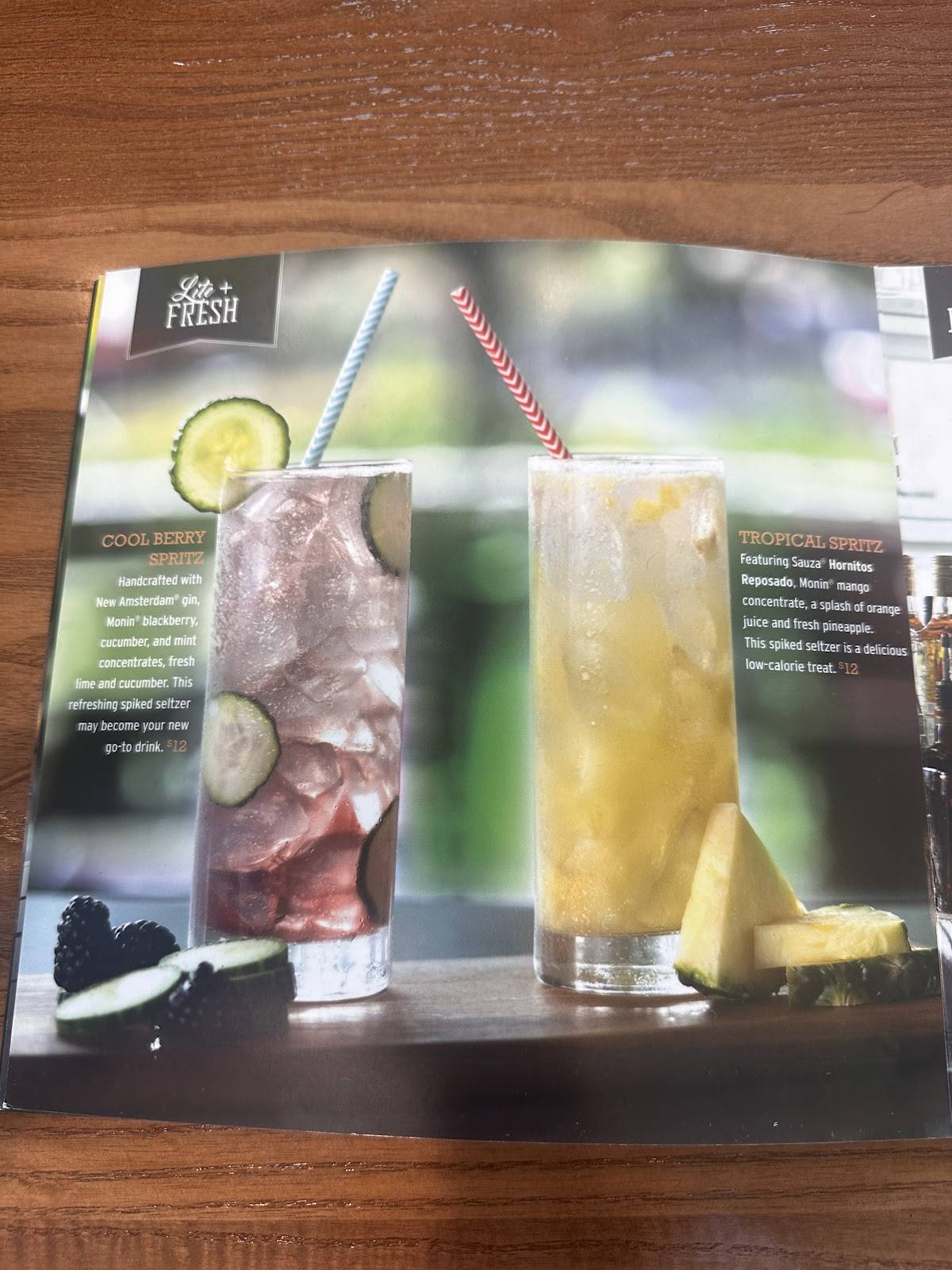 Tony Roma's меню