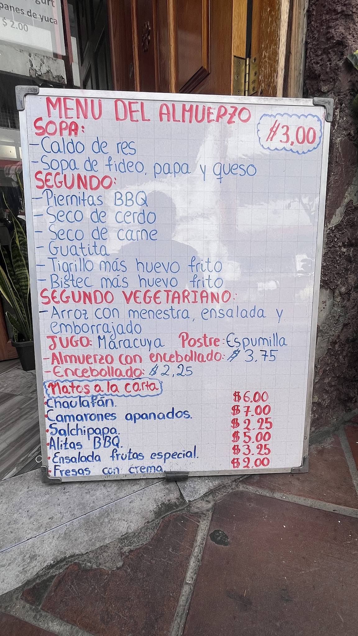 Torre Colón меню