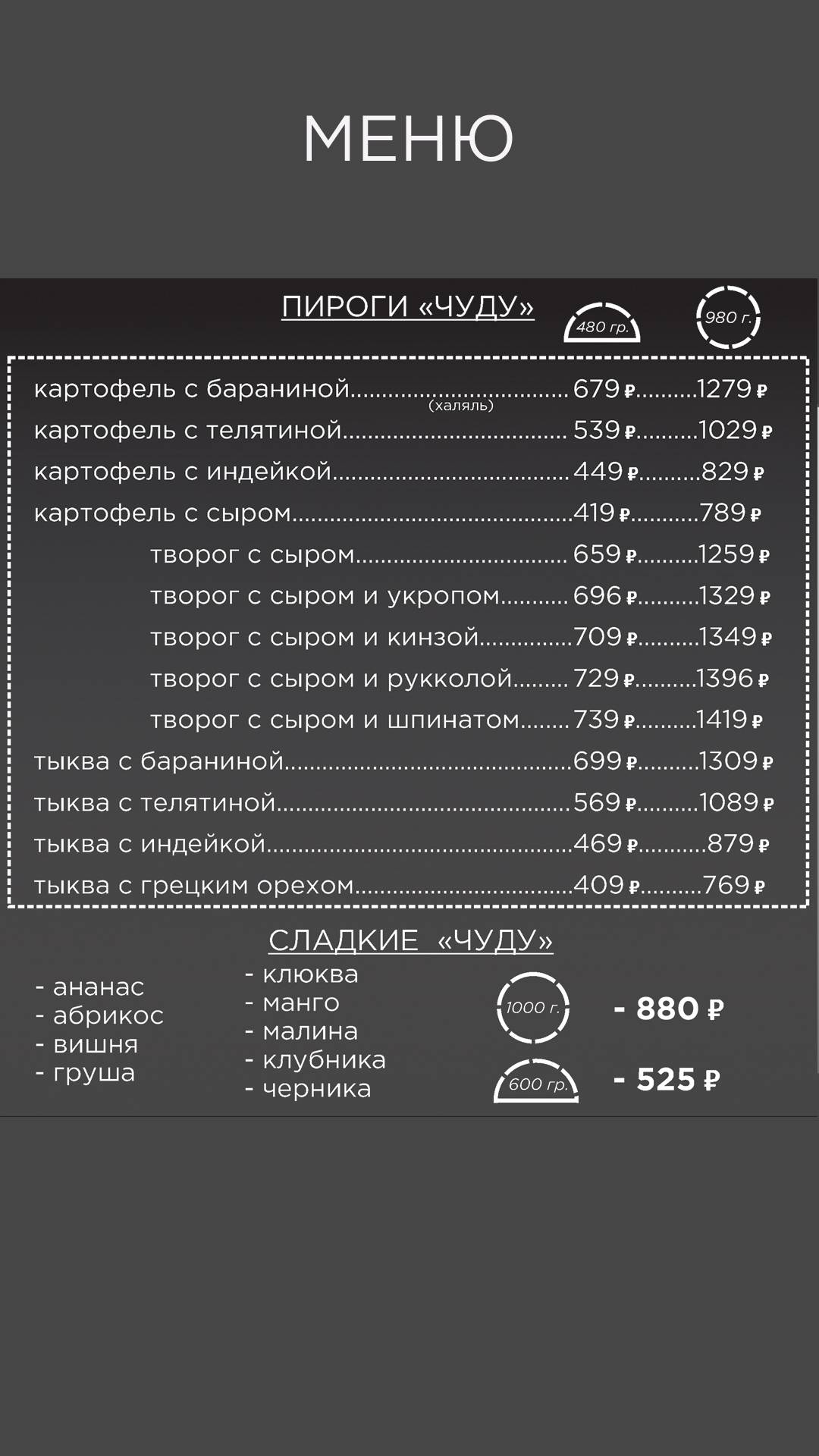 Тримельницы меню