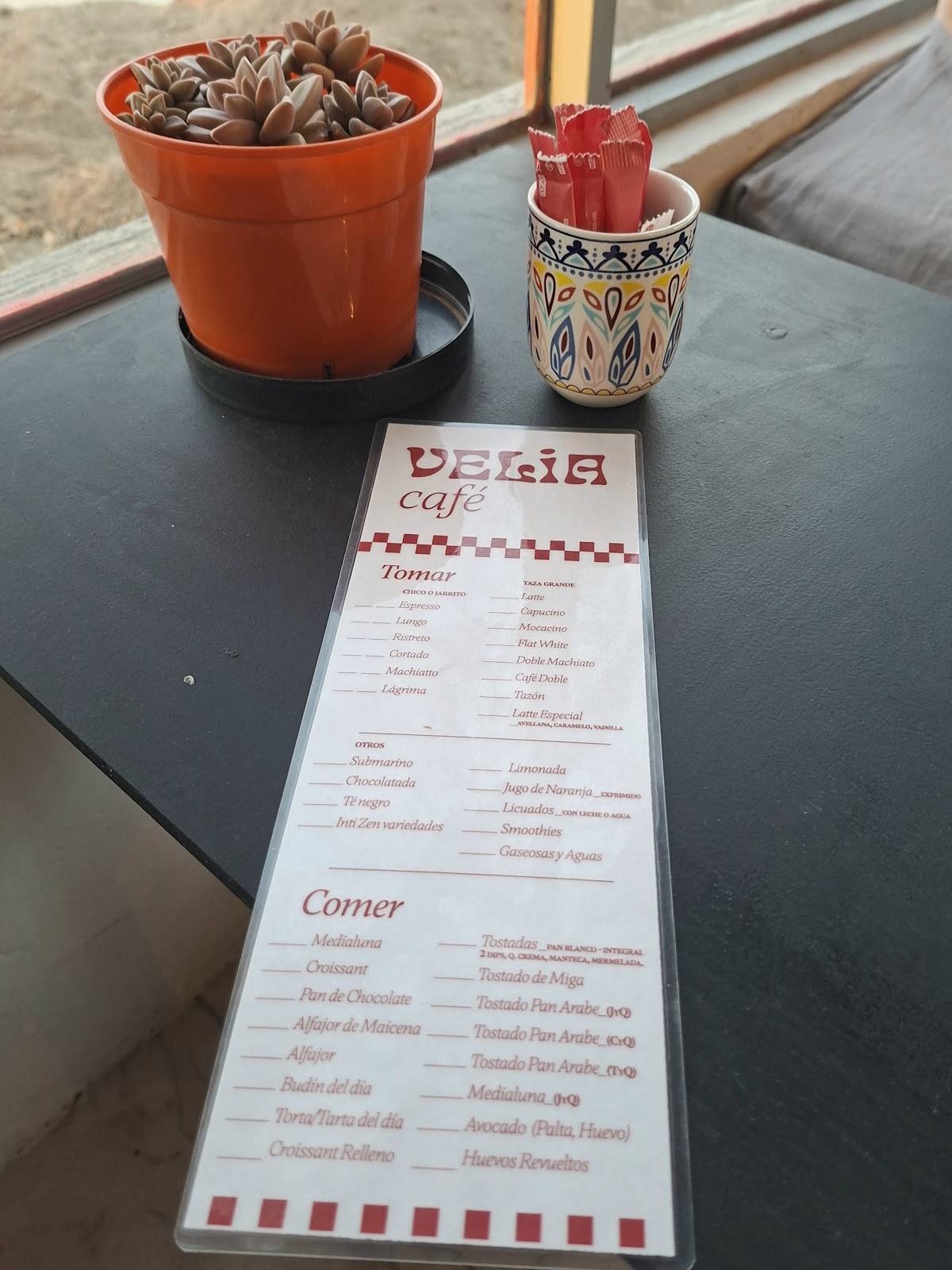 Velia Café меню