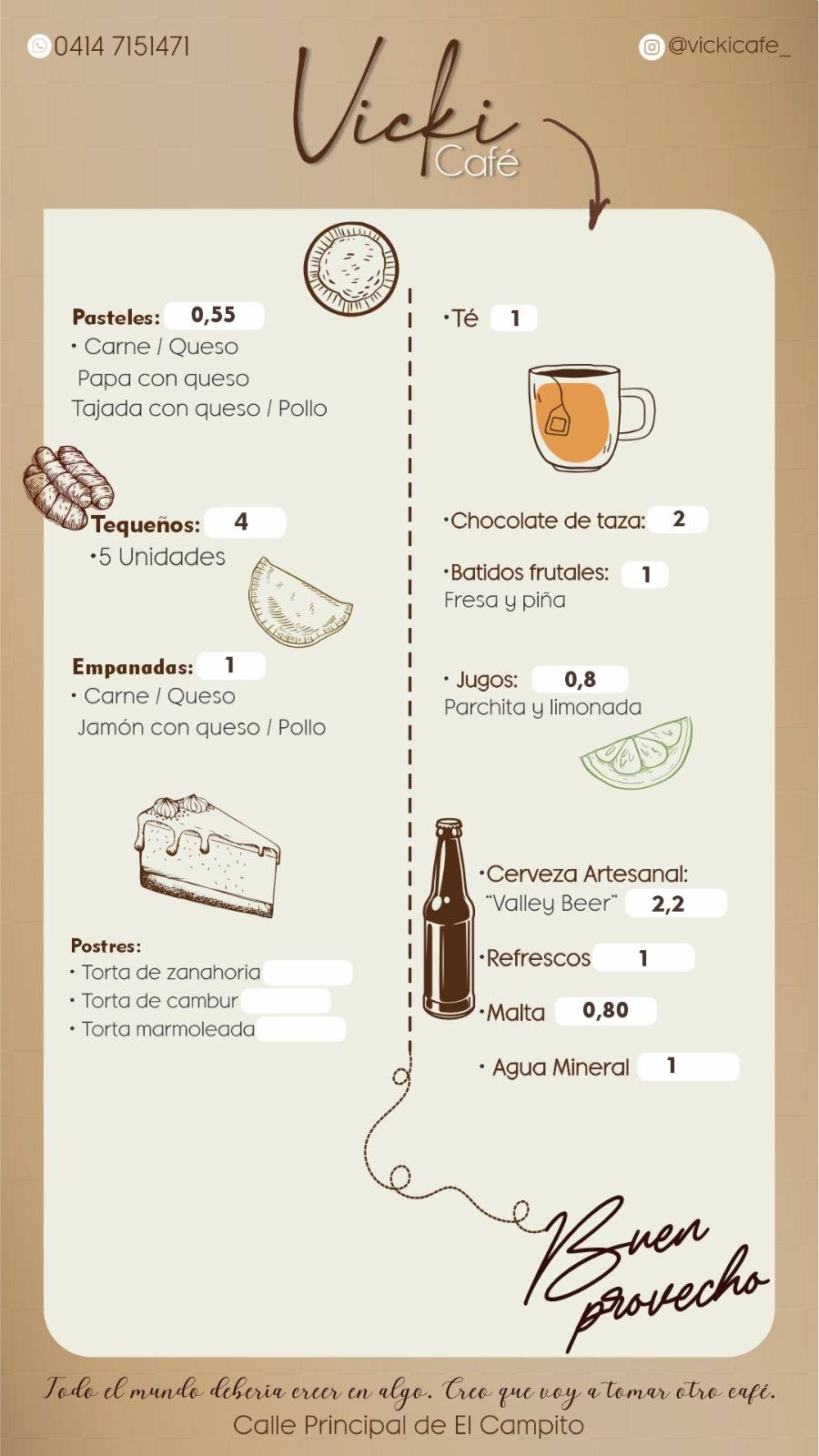 Vicki Café меню