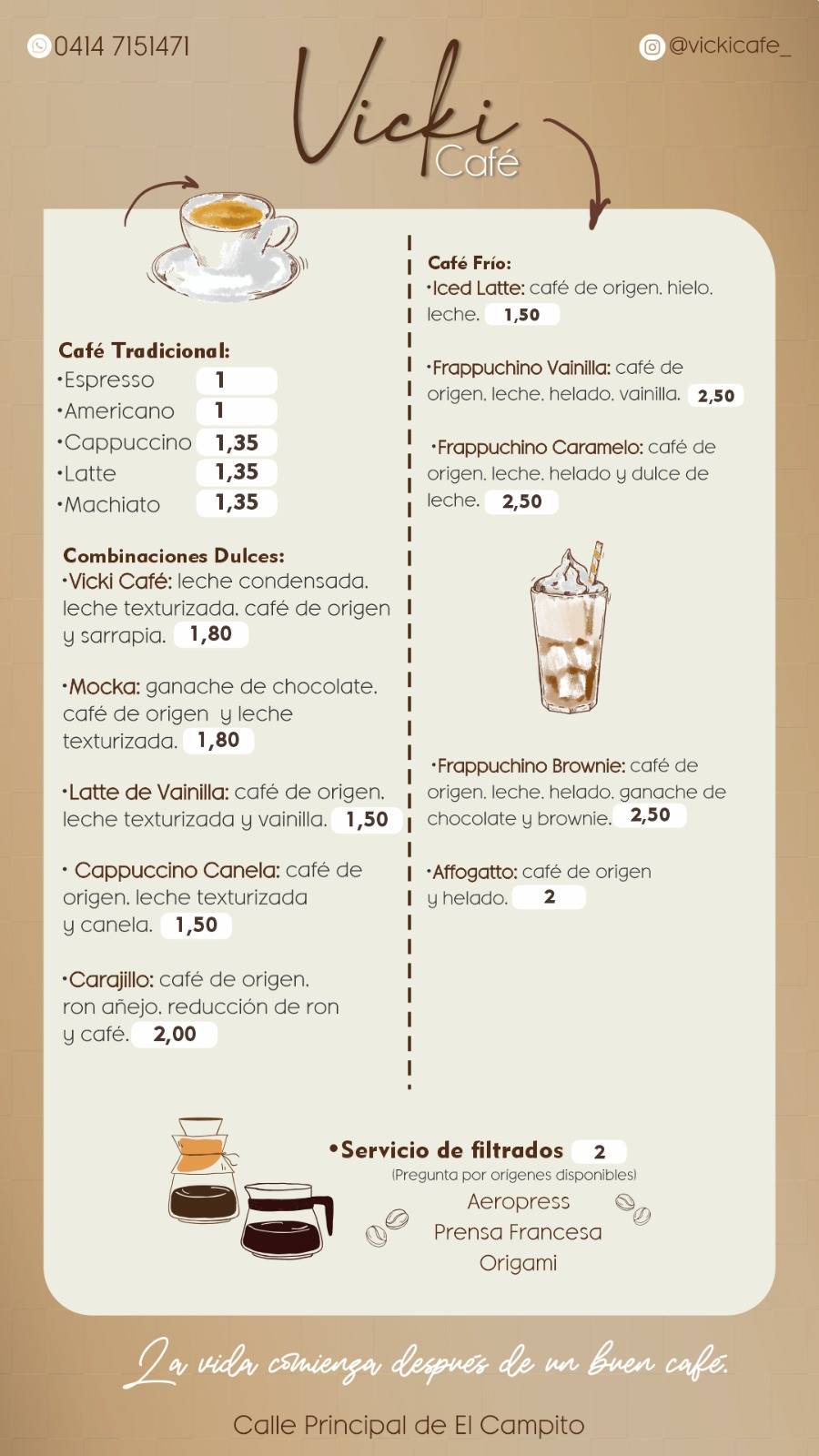 Vicki Café меню