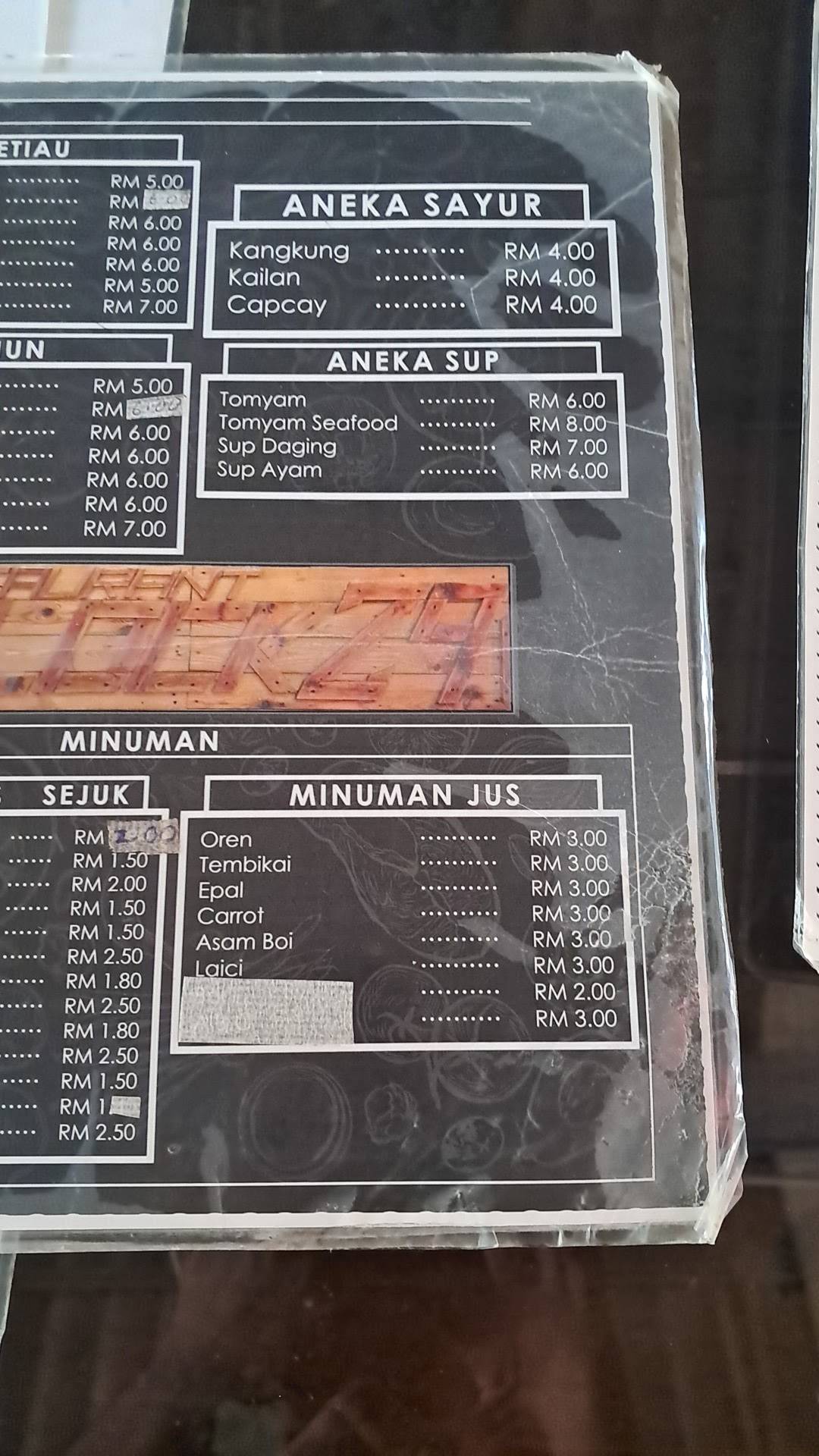 WARONG KOTA меню