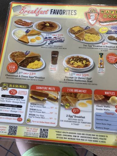 Waffle House меню