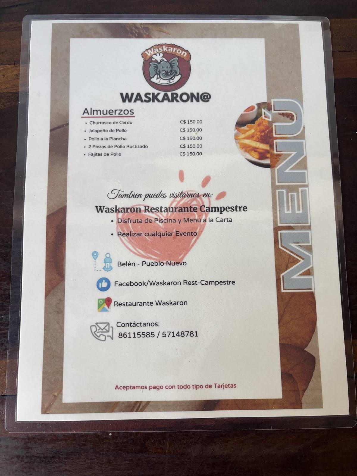 Waskaron@Rivas меню