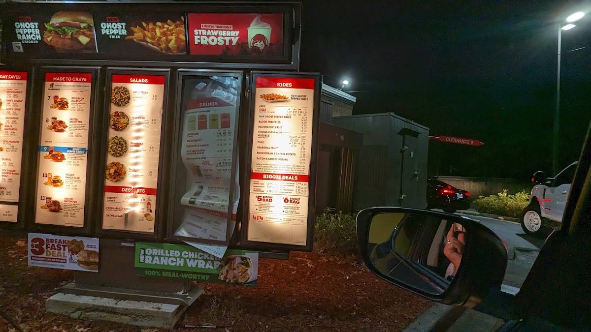 Wendy's меню