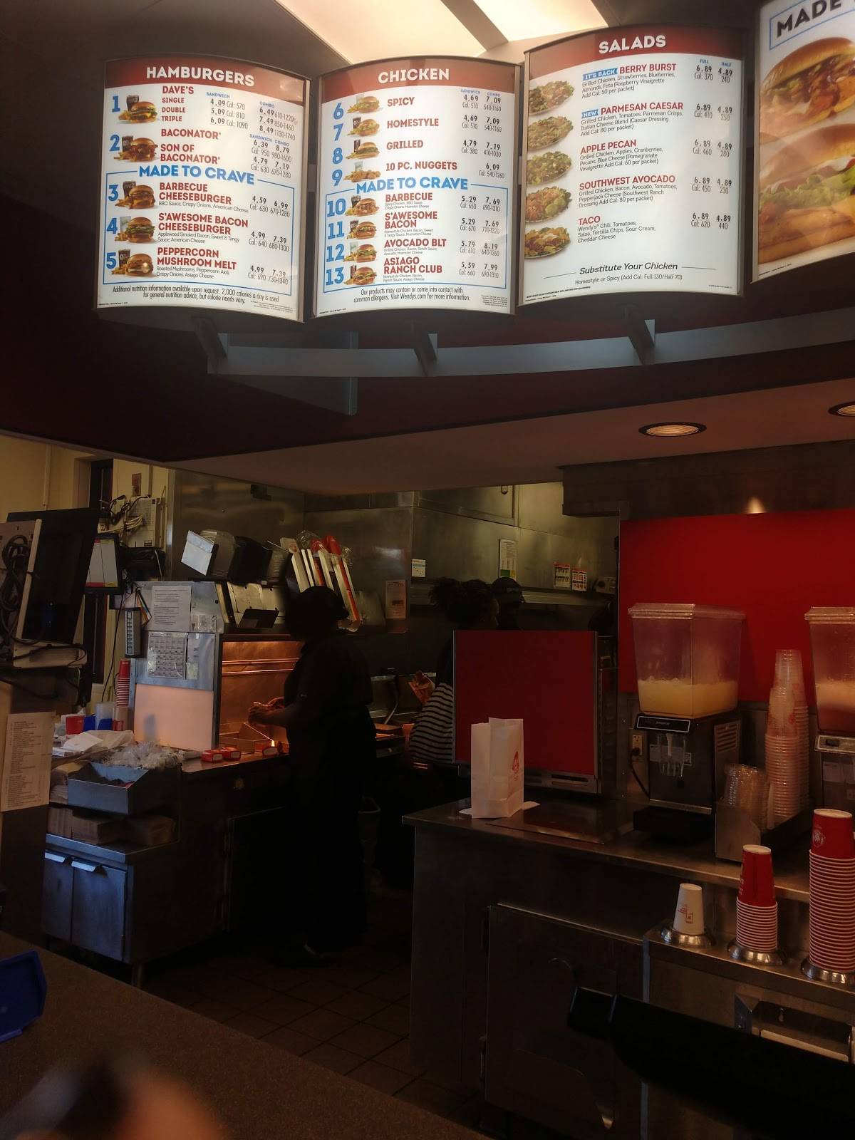 Wendy's меню