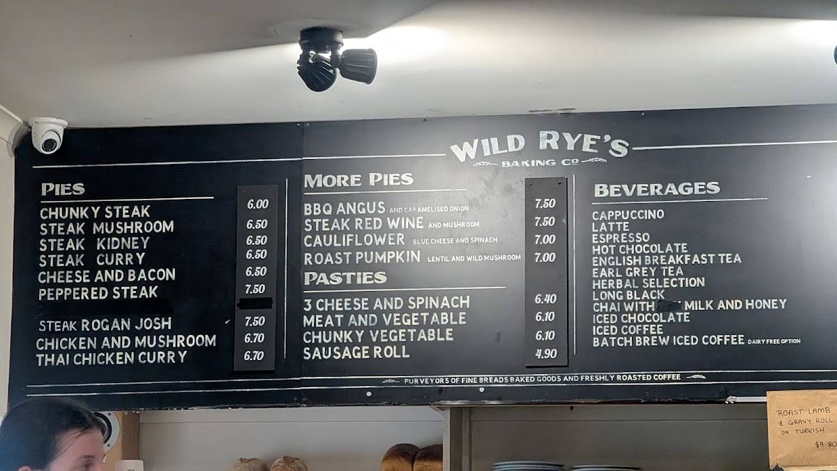 Wild Rye's Baking Co меню