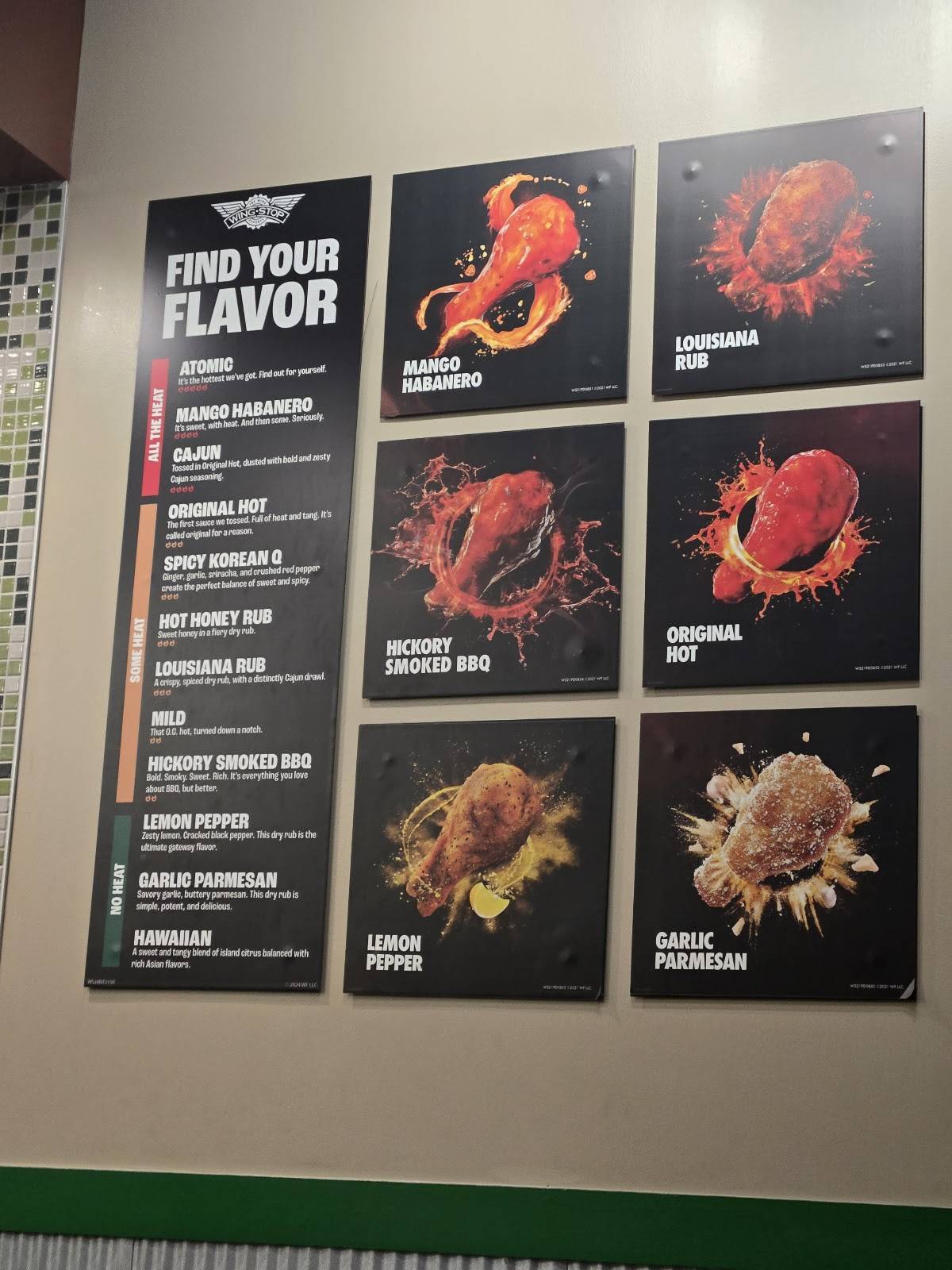 Wingstop меню