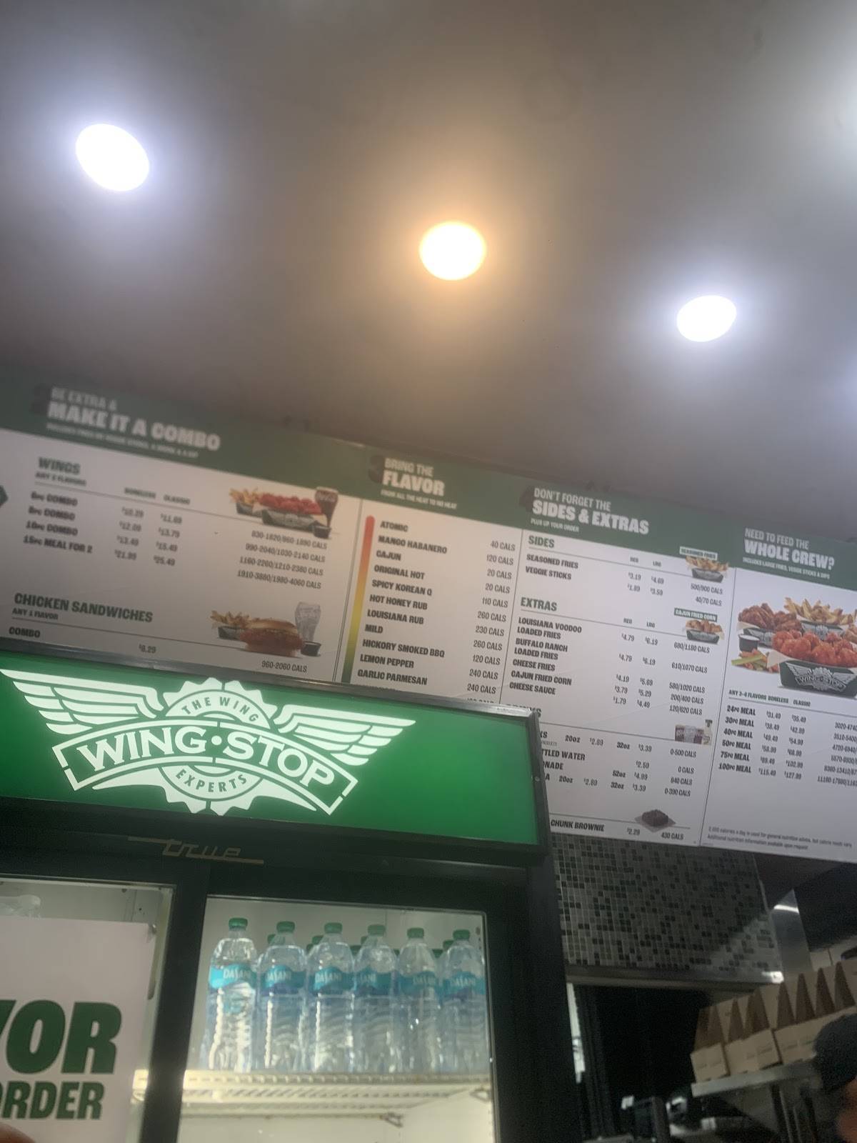 Wingstop меню