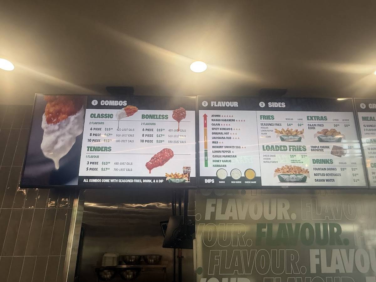 Wingstop меню