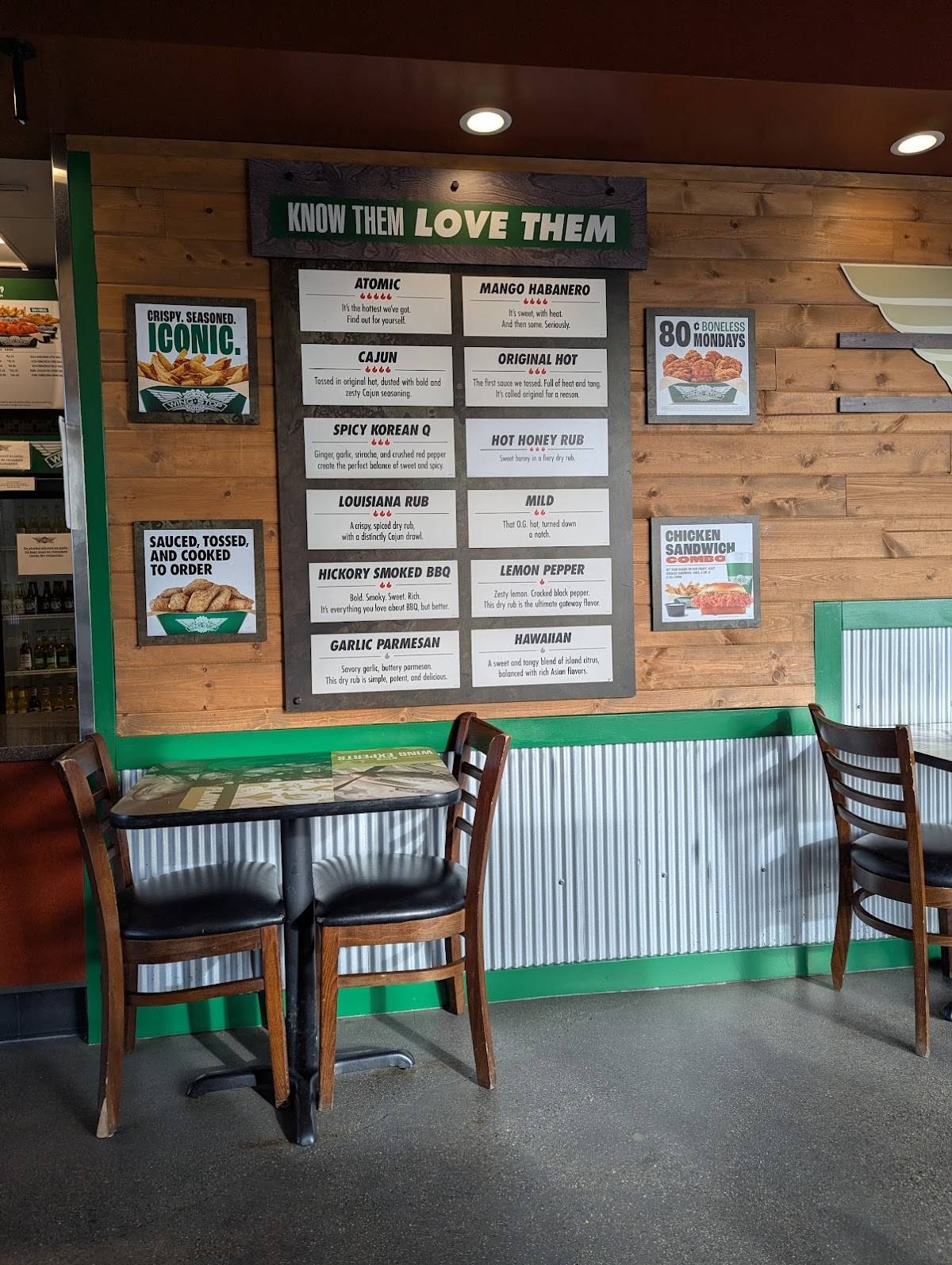 Wingstop меню