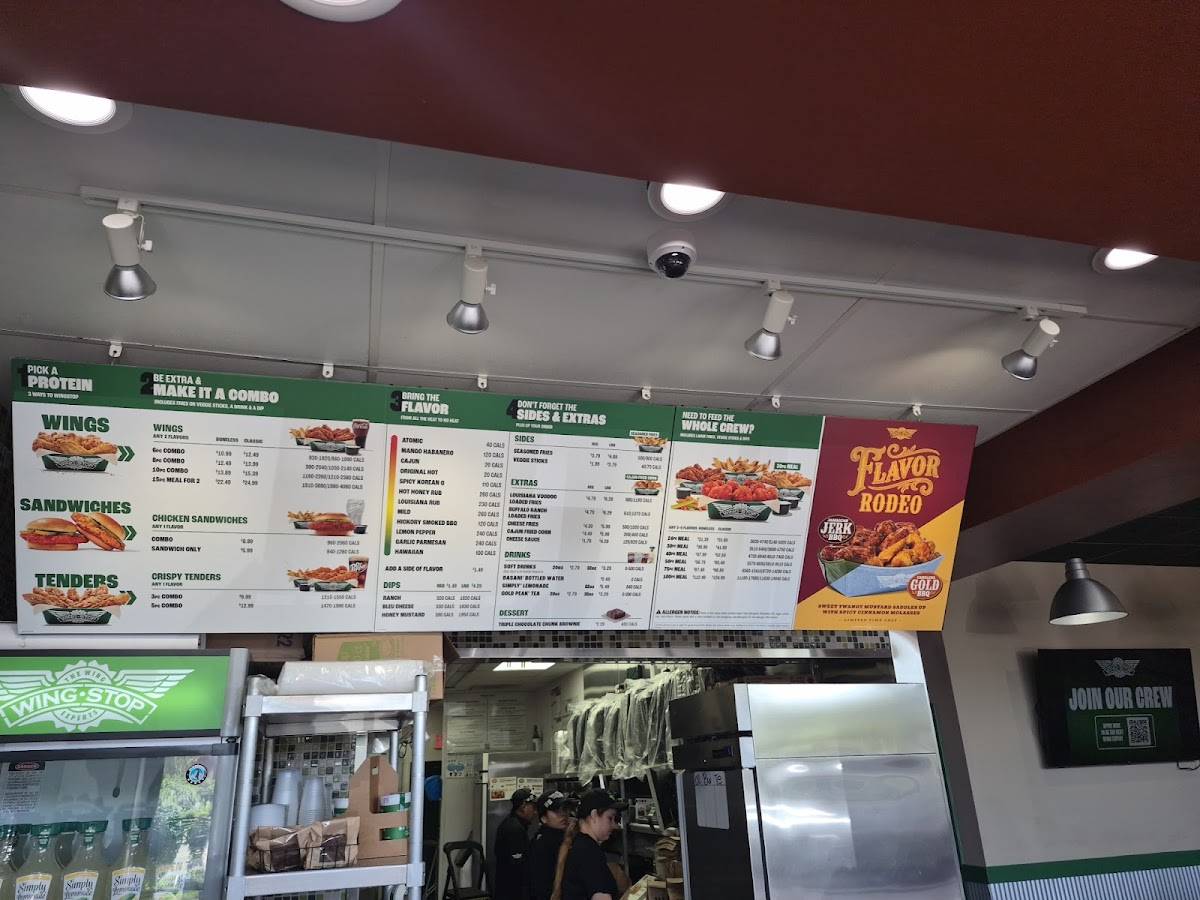 Wingstop меню