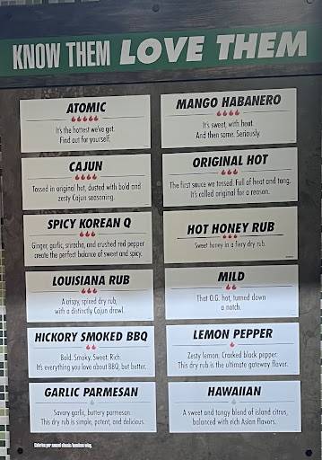 Wingstop меню