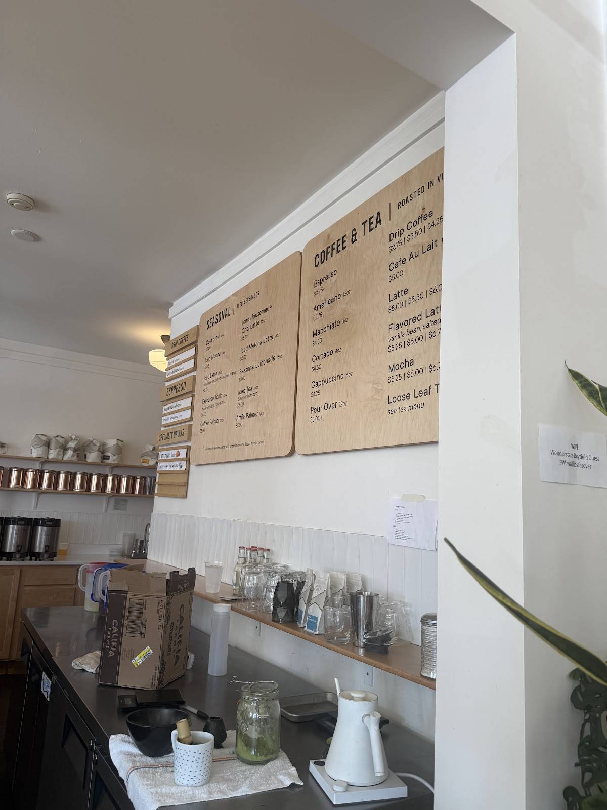 Wonderstate Coffee - Bayfield меню