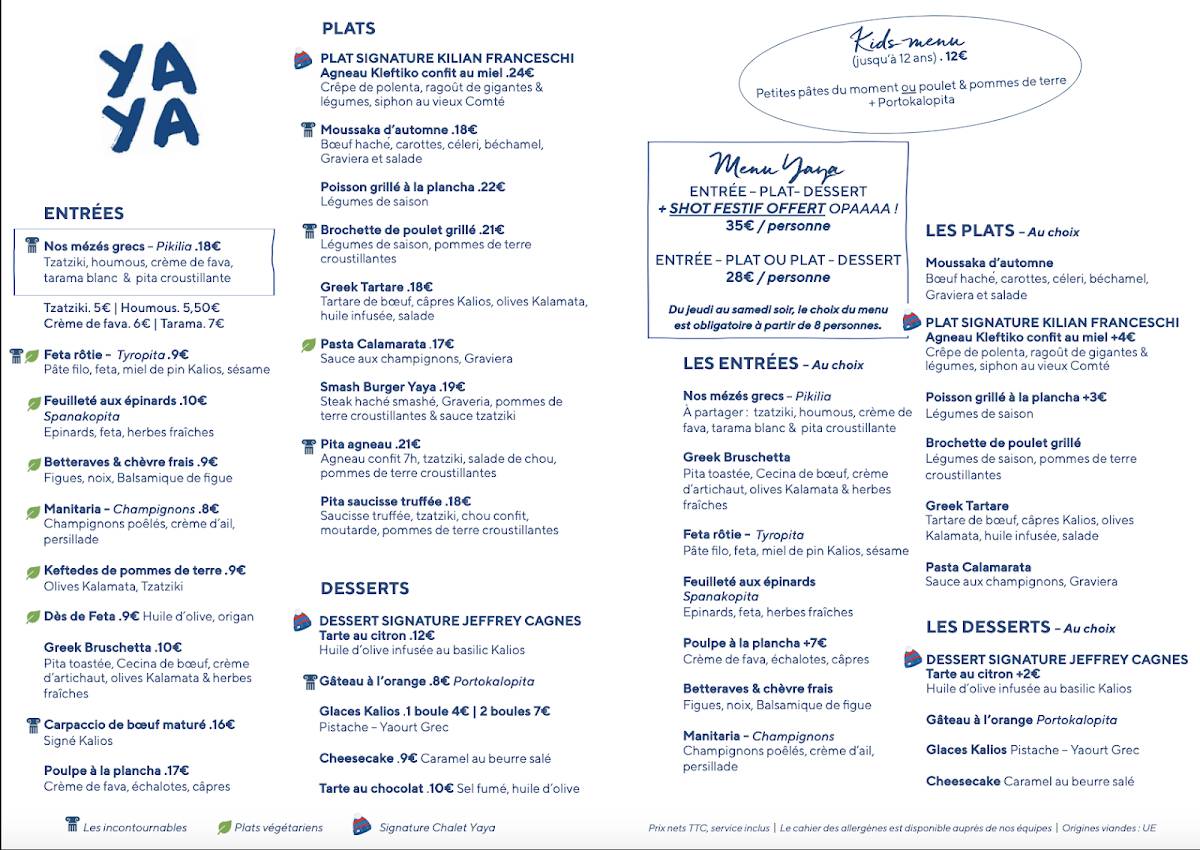 Yaya Rennes - Restaurant méditerranéen avec terrasse par Juan Arbelaez меню