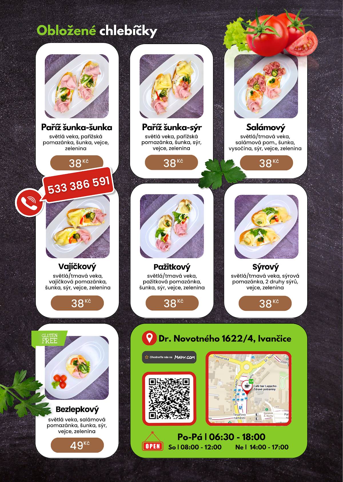 Zdravé potraviny&Café bar Lapacho меню