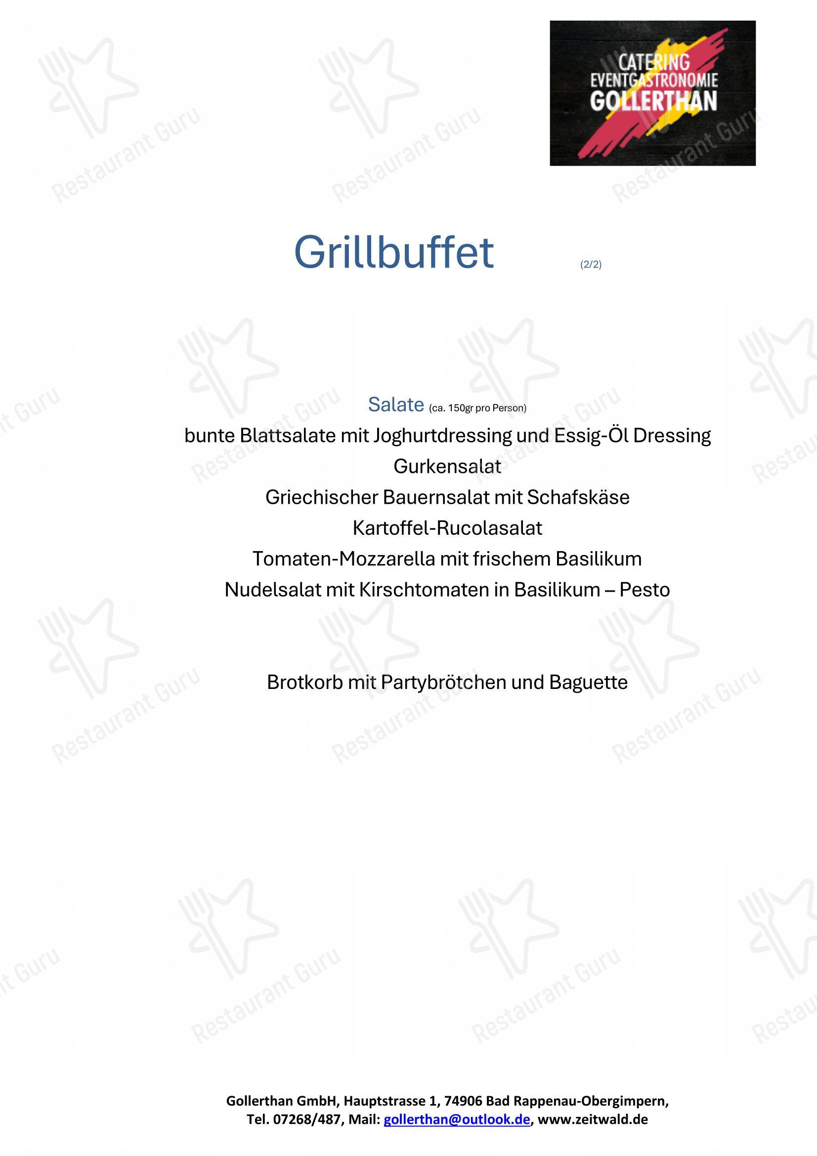 Меню ресторана Zeitwald Bad Rappenau - Меню напитков