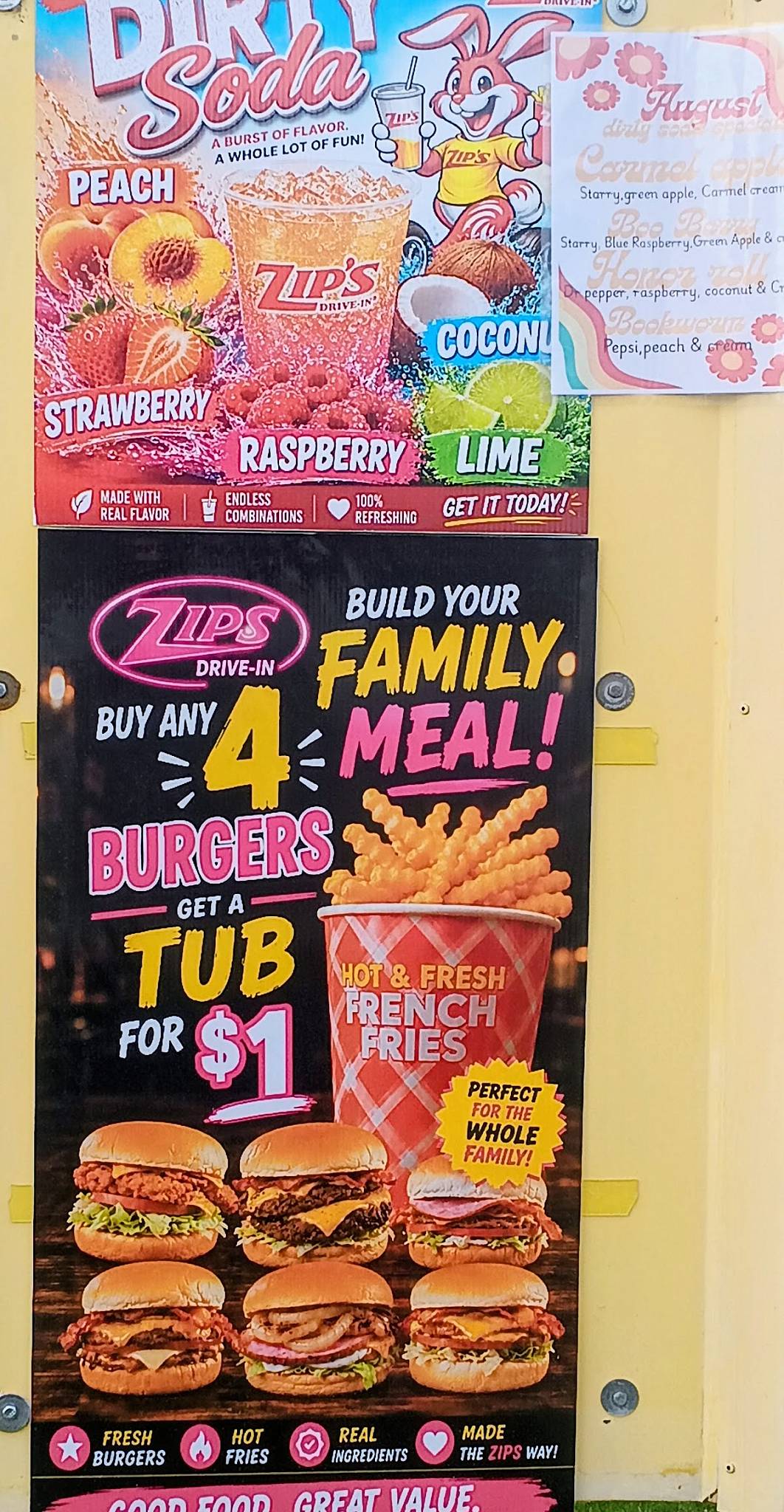 Zip's Drive-In - Mead, WA меню