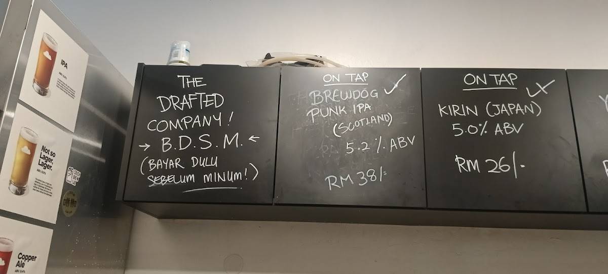drafted. меню