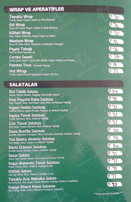 Pekos Cafe меню
