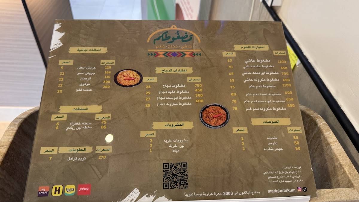 مضغوطكم меню