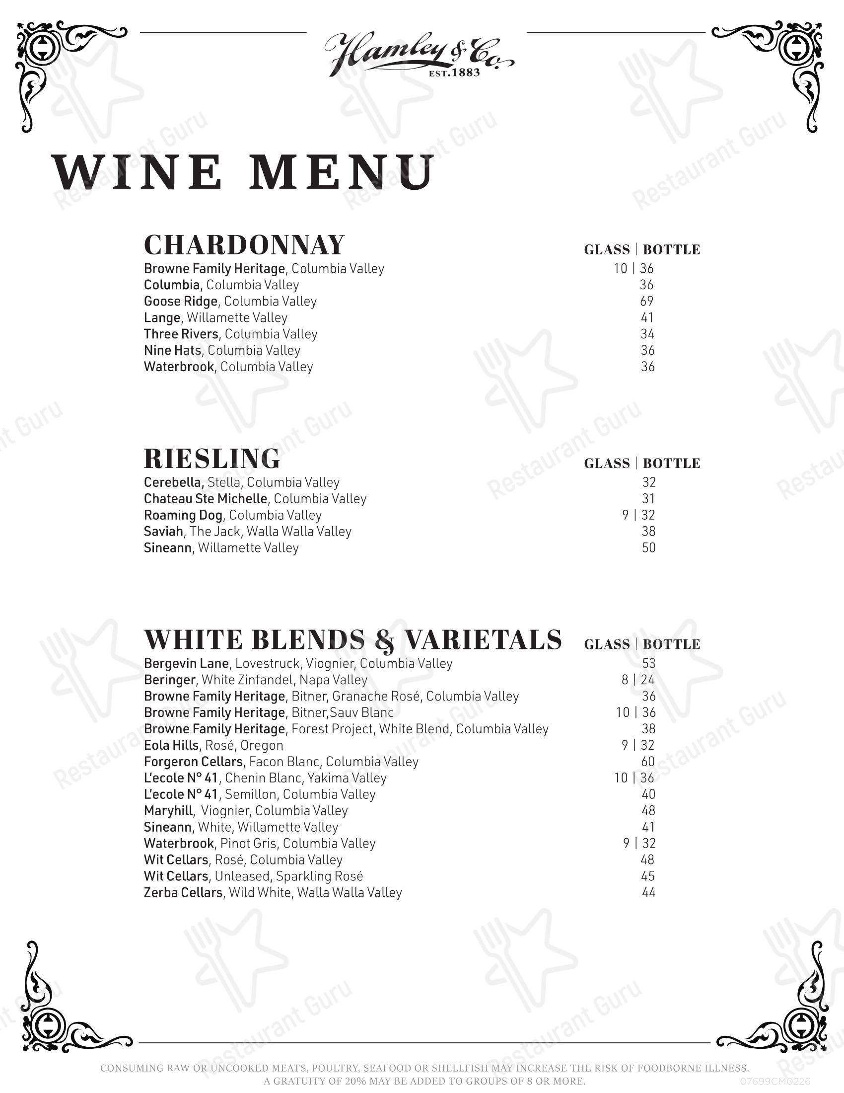 Boronia Catering Menu Pack стейк хауса Hamley Cafe