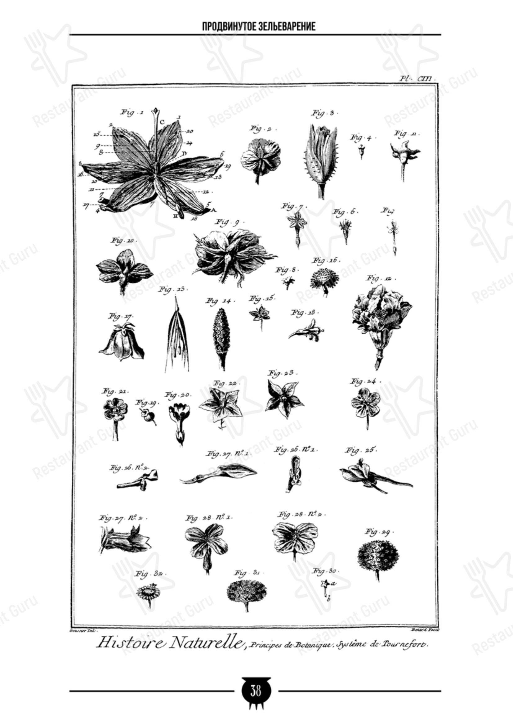 菜单 кафе Косой Переулок