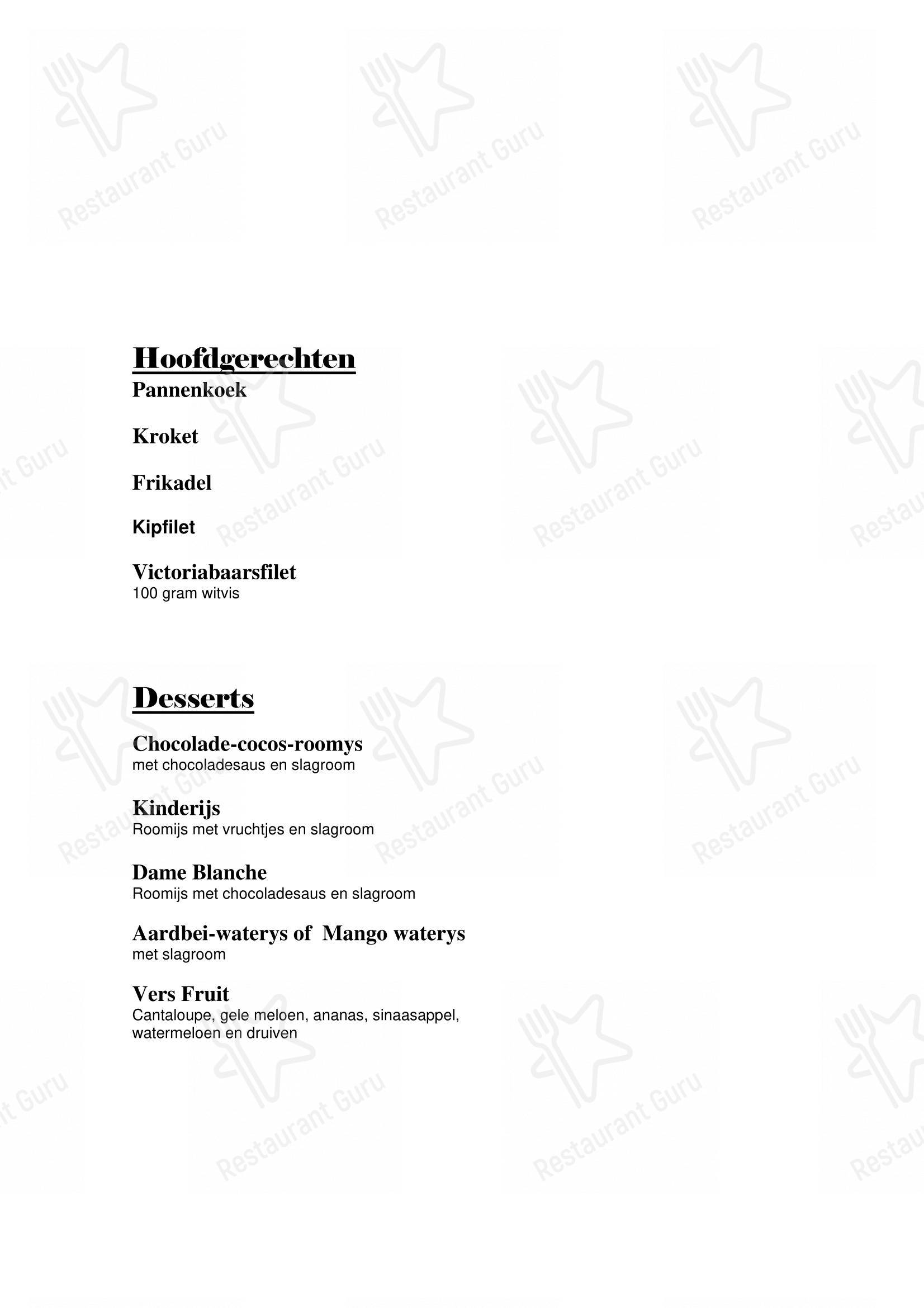 Крафт меню ресторана Restaurant AAP в Alphen