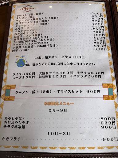 サンミール меню