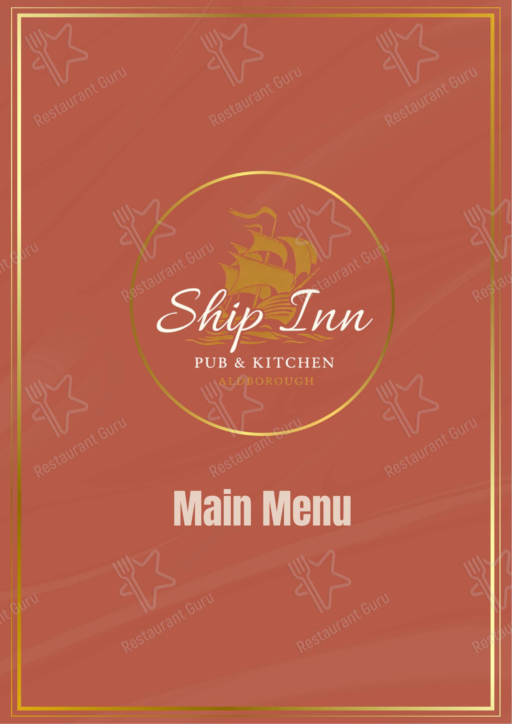 菜单 паба и бара The Ship Inn - Aldborough в Олдборо