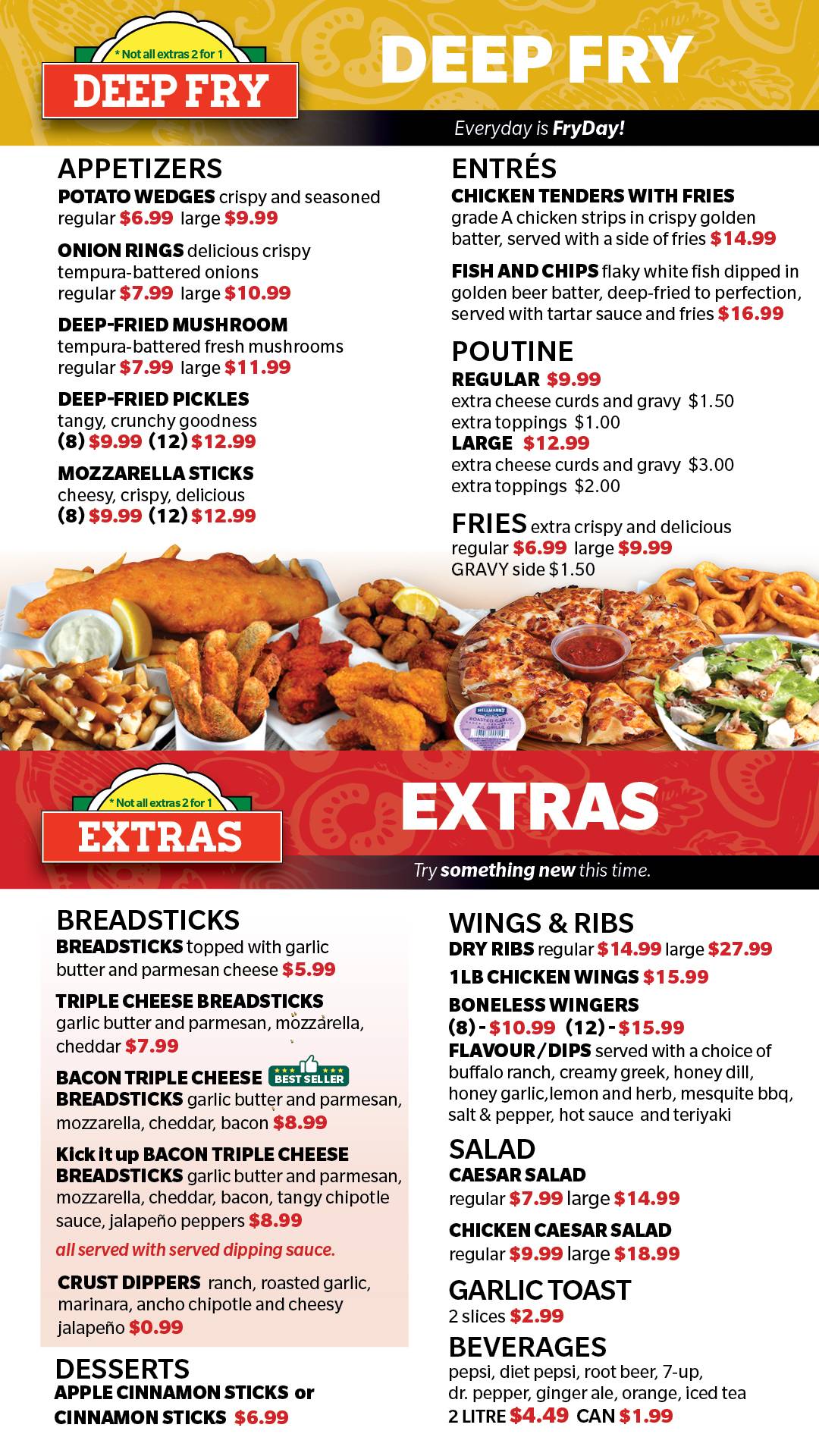 2 for 1 Family Pizza Rosthern меню