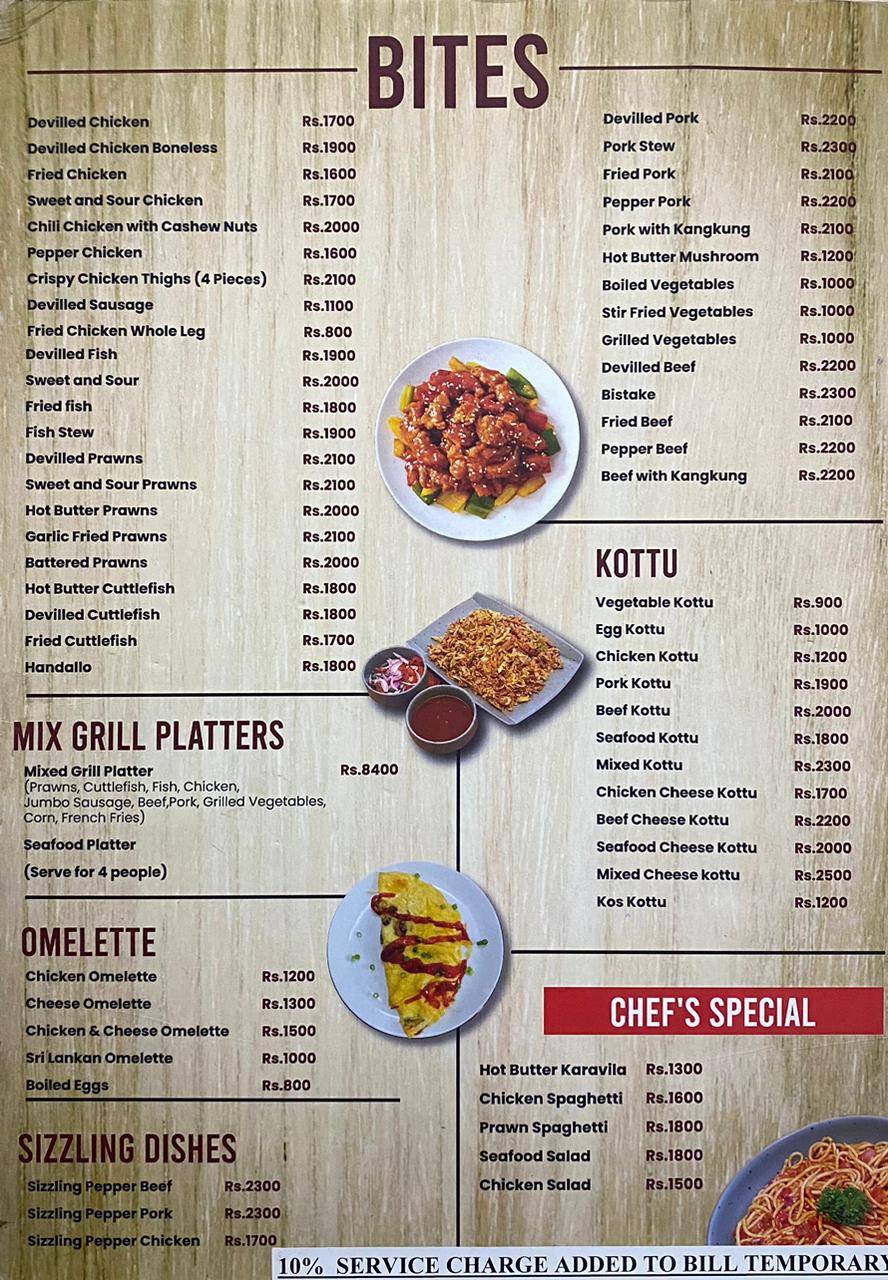 6 Colombo Restaurant меню